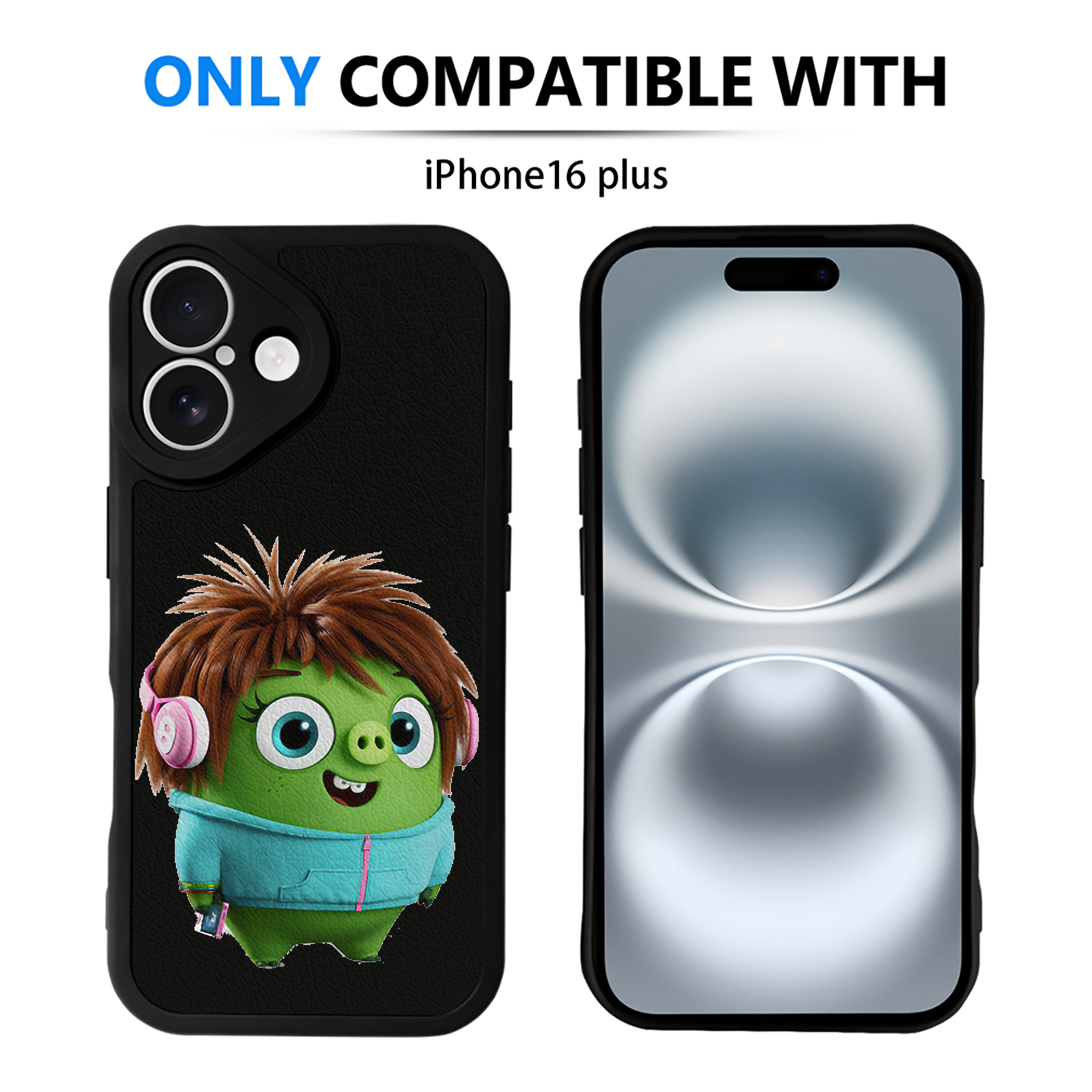 （画像用） Angry Birds アングリーバード 【iPhone 16シリーズ対応】シリコンスマホケース（レザー調） 材質：シリコン